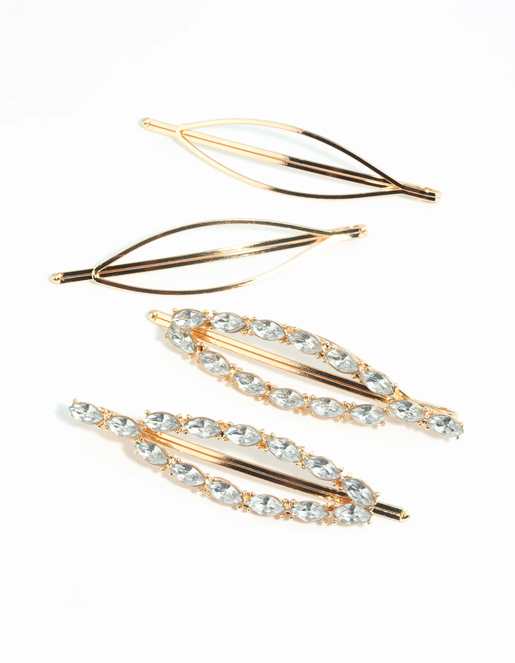 Gold Diamante Oval Clips - Image 3