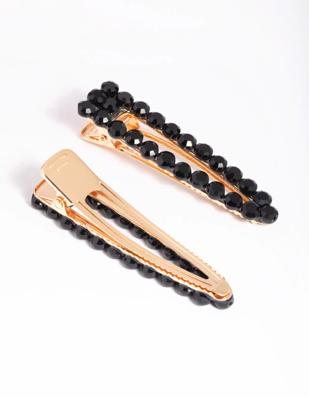 Gold Facet Bead Snap Clips - Image 4