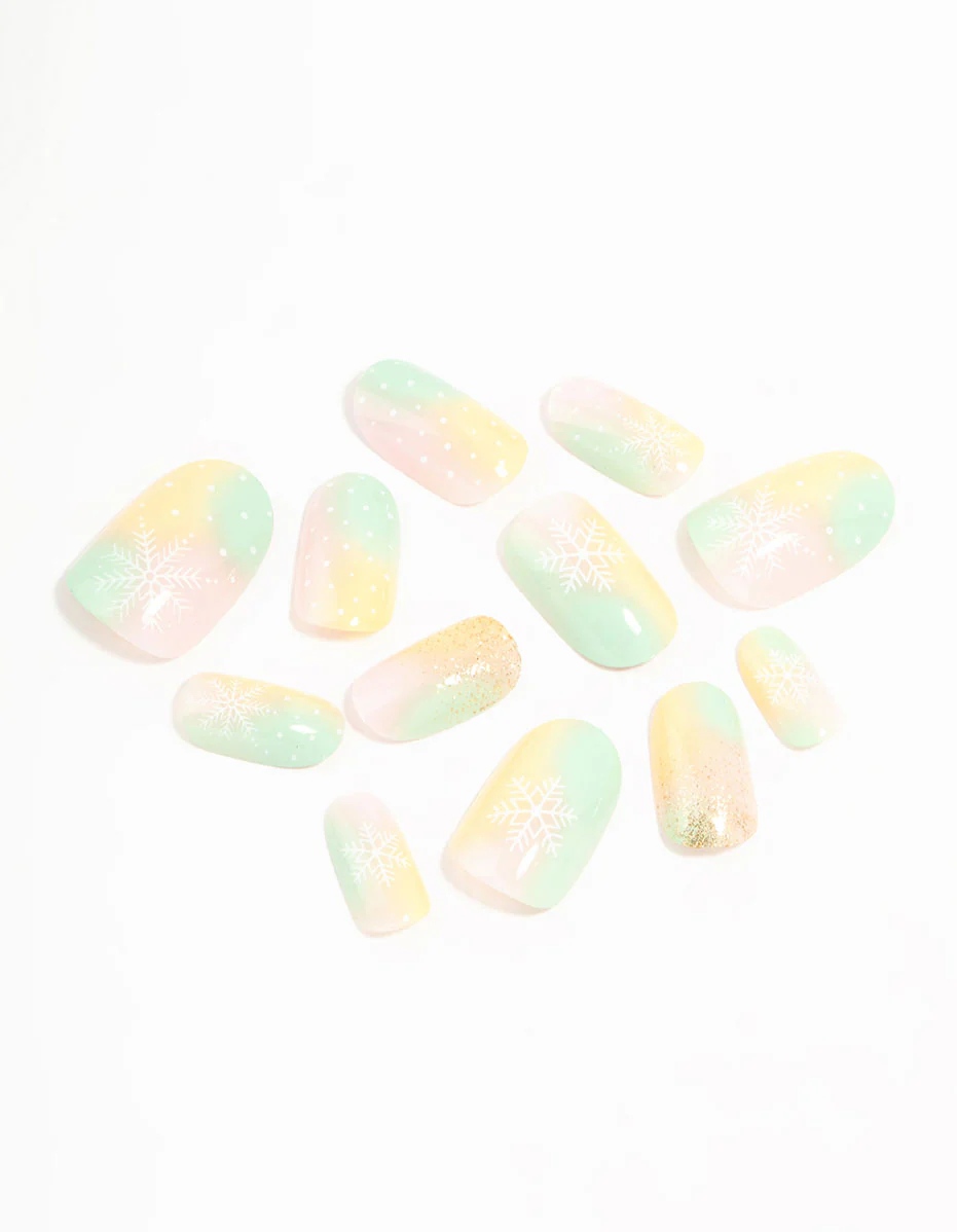 Ombre Snowflake Press On Nail Set - Image 2