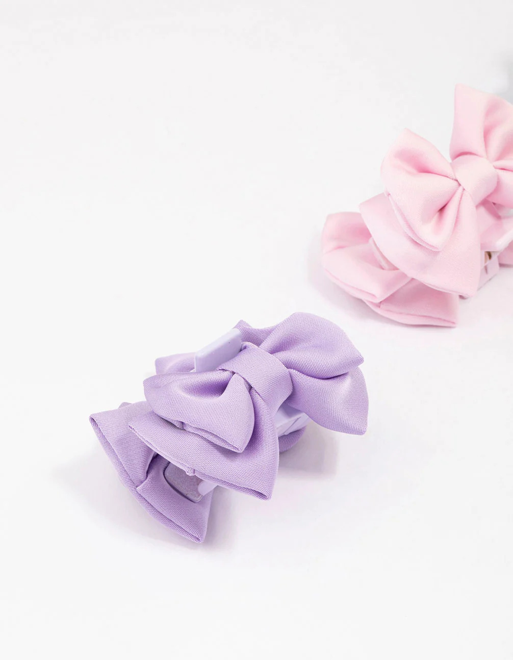 Pastel Bow Small Hair Claw Clip 3-Pack - Image 2