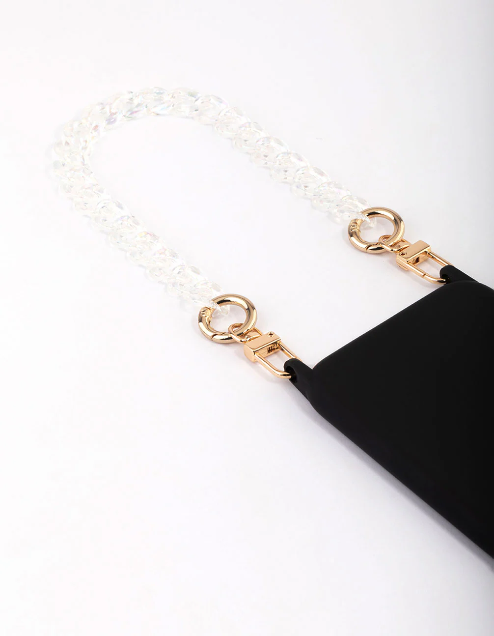 Clear Iridescent Chain Wrist Phone Strap - Image 2