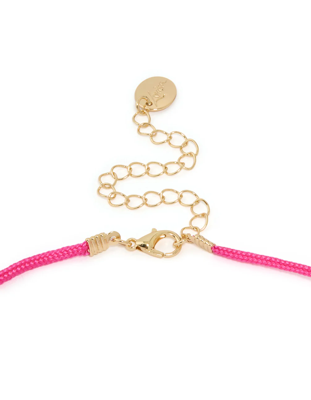 Pink Cord & Fish Charms Necklace - Image 3