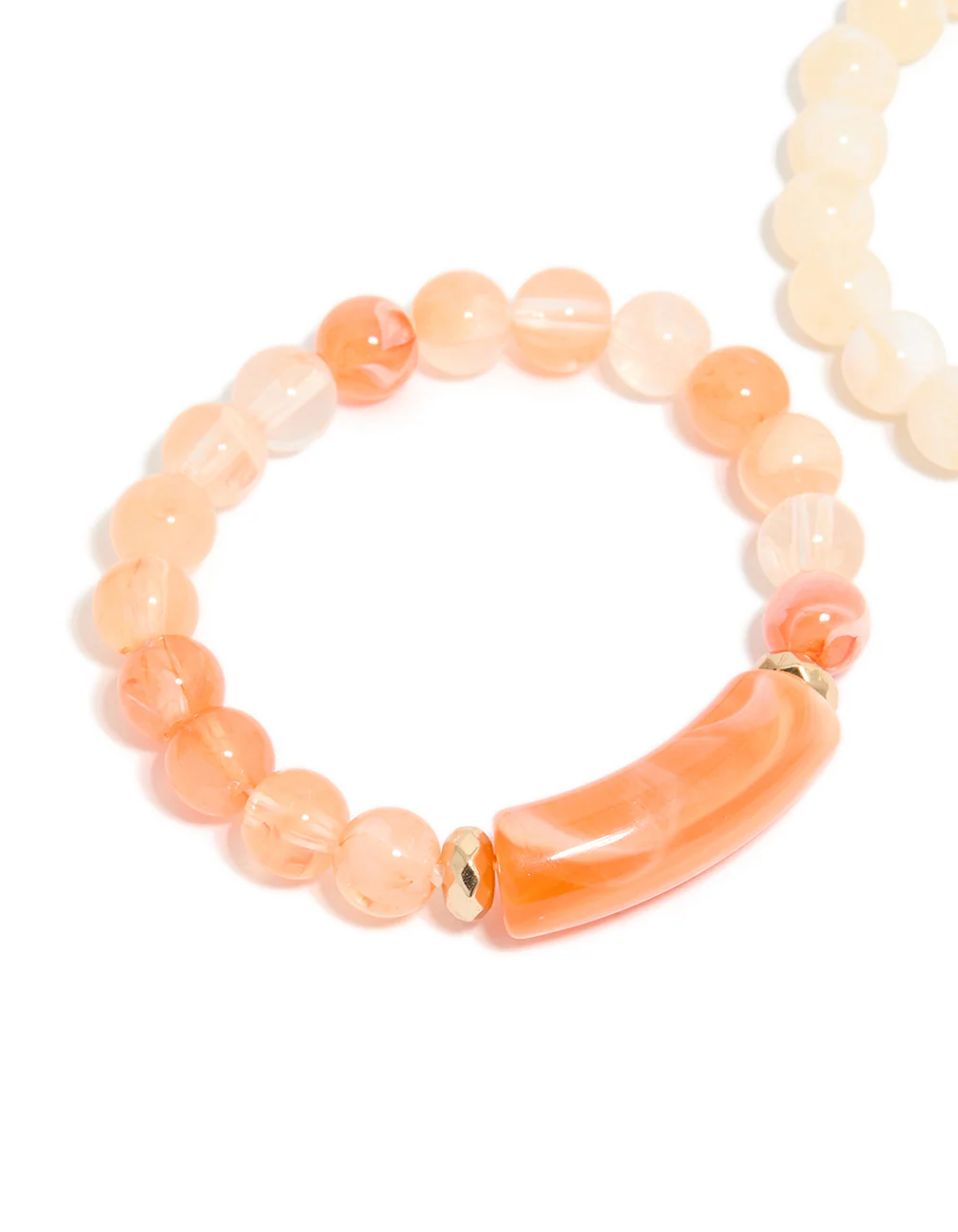 Pink & Cream Beaded Stretch Bracelets 2-Pack - Image 4