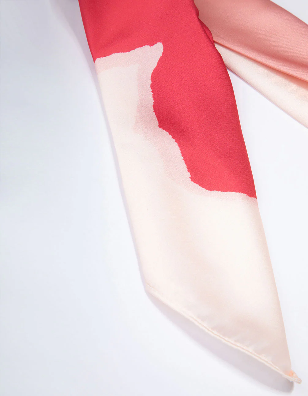 Pink & White Fabric Splatter Scarf - Image 3