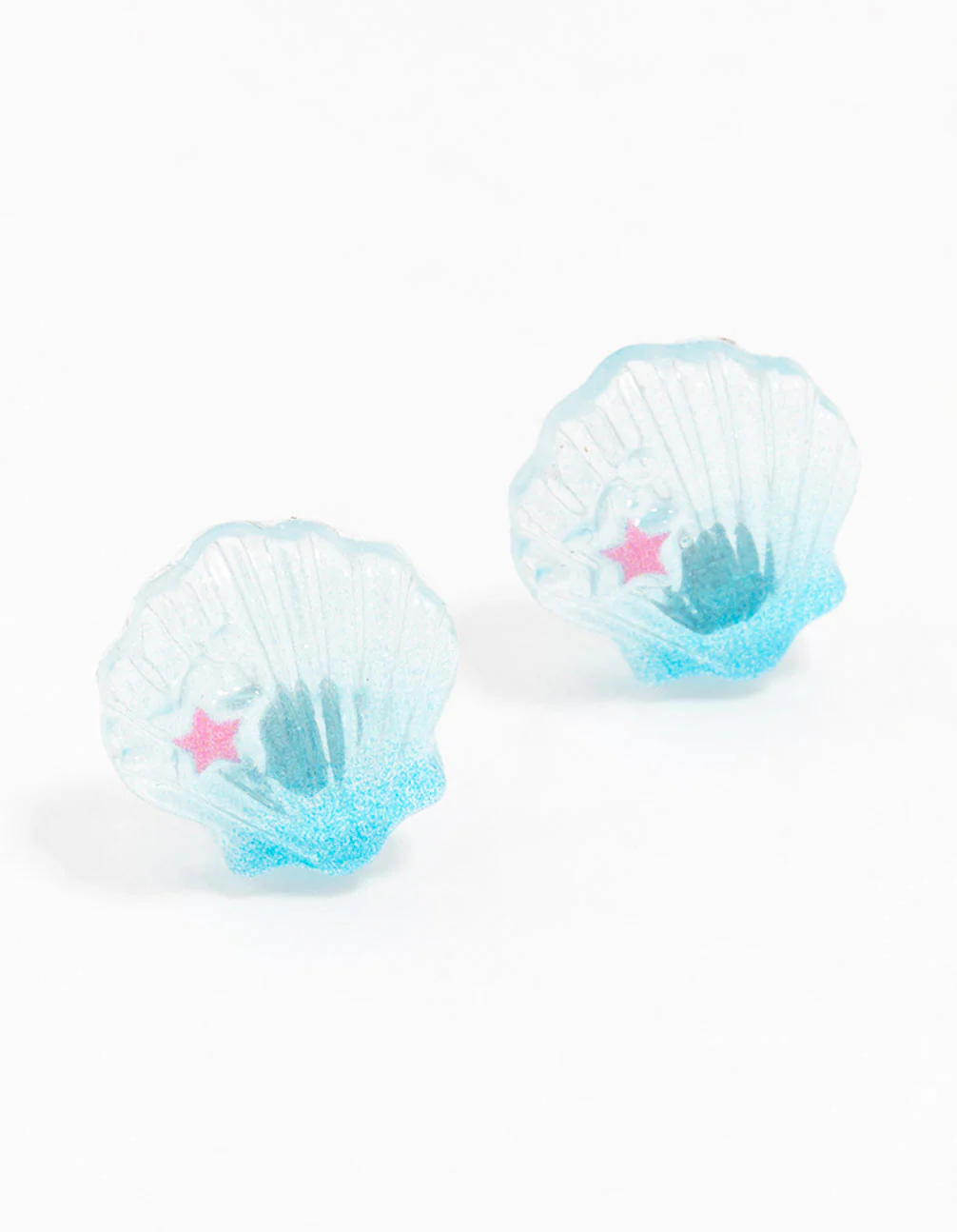 Star Clam Shell Stud Earrings