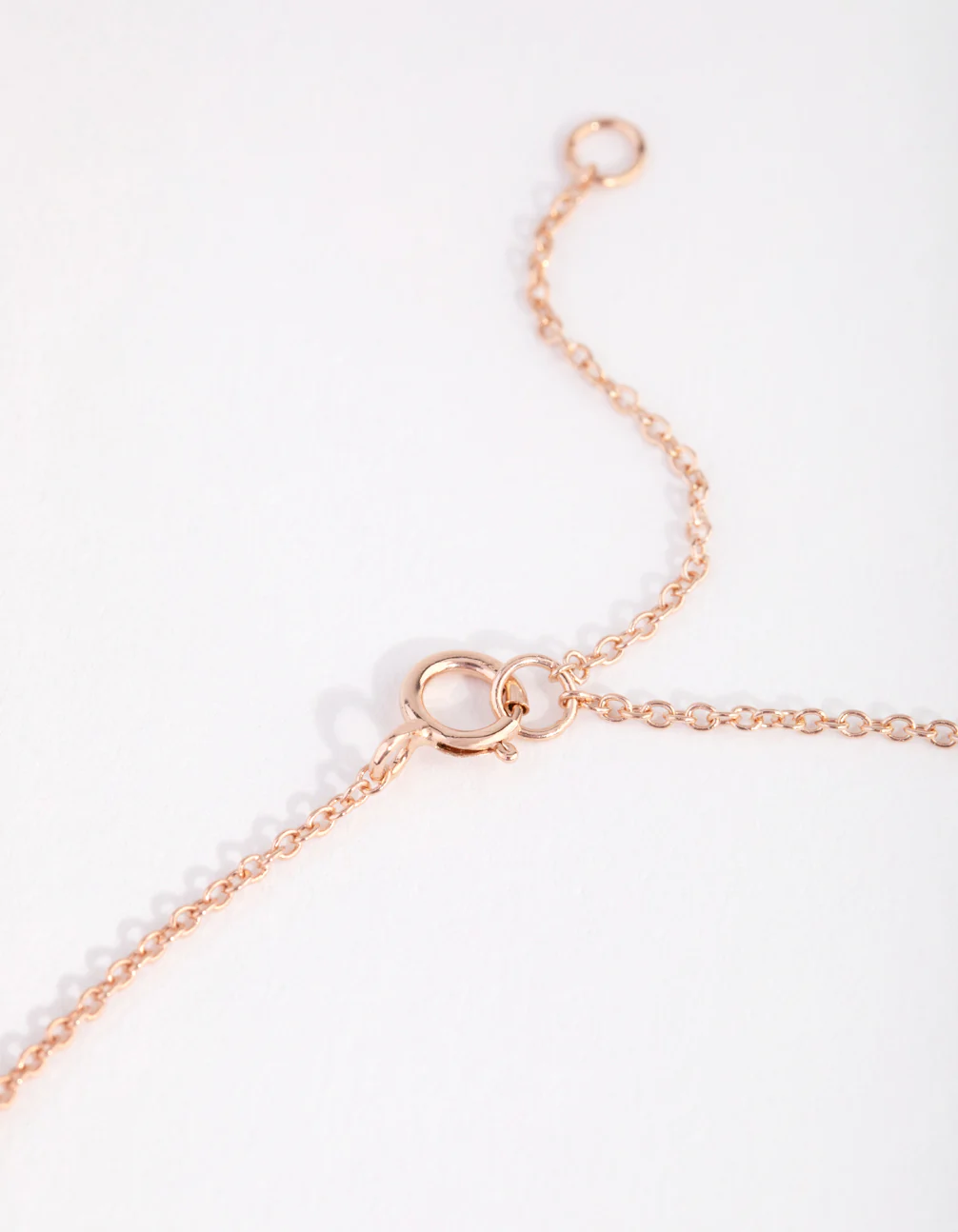 Sterling Silver Rose Gold Cubic Zirconia Open Heart Necklace - Image 4