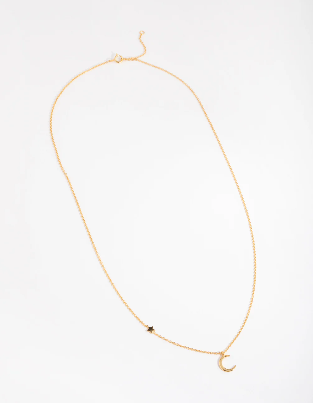 Gold Plated Sterling Silver Asymmetrical Celestial Necklace - Image 3
