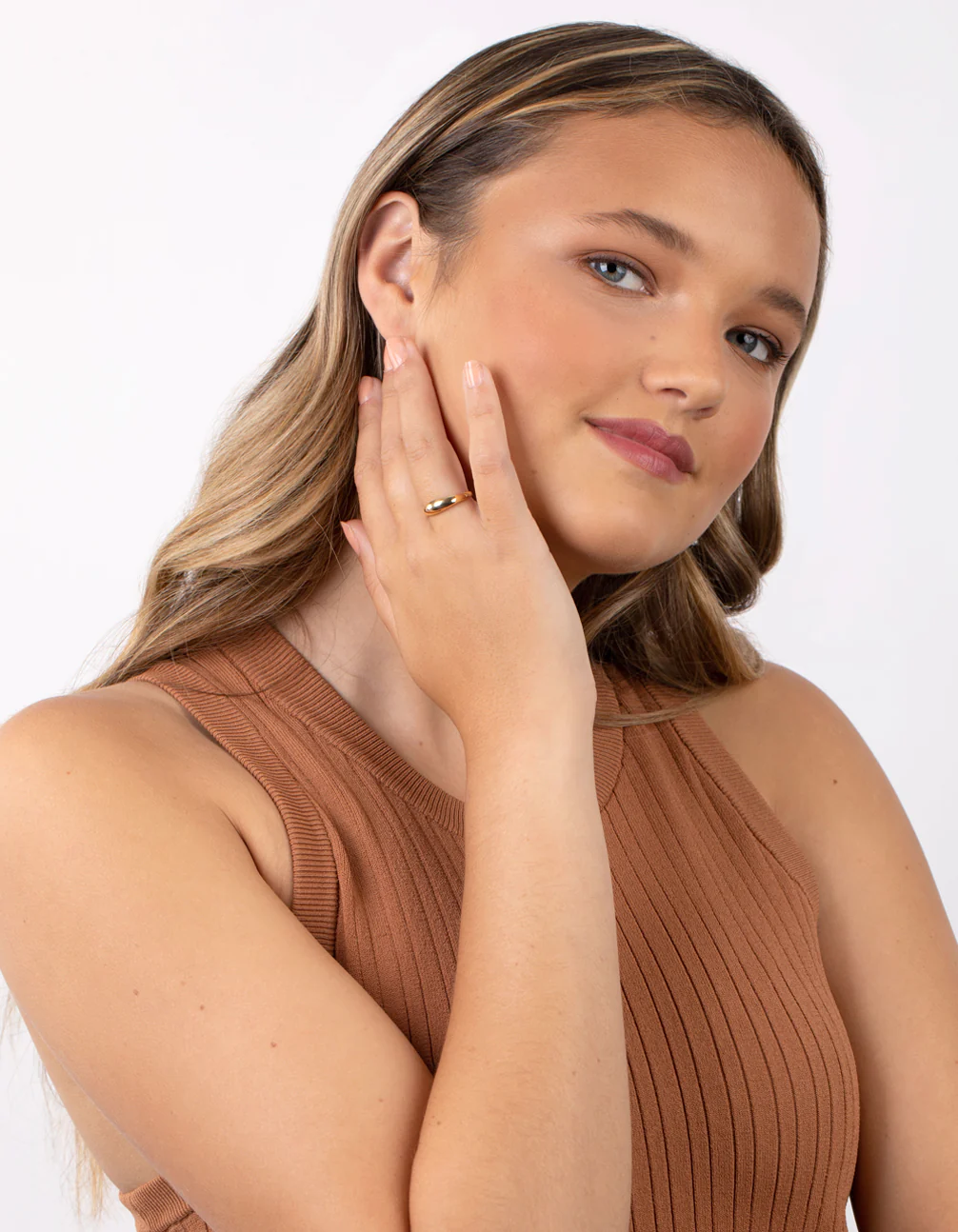 Gold Plated Sterling Silver Bubble Band Ring - Image 5