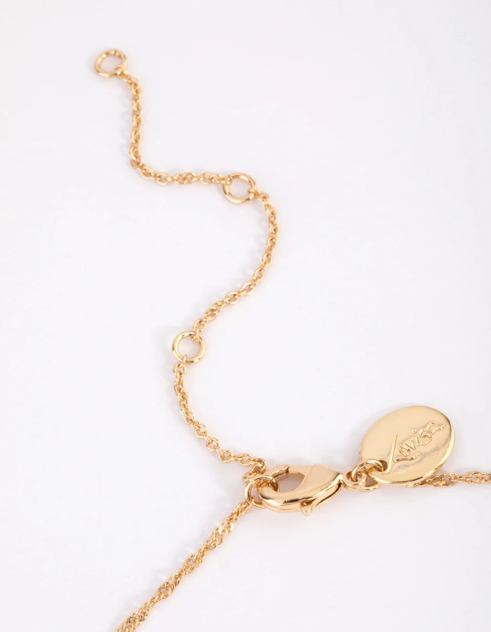 Gold Plated Clear Quartz Shard Twist Necklace - Image 3
