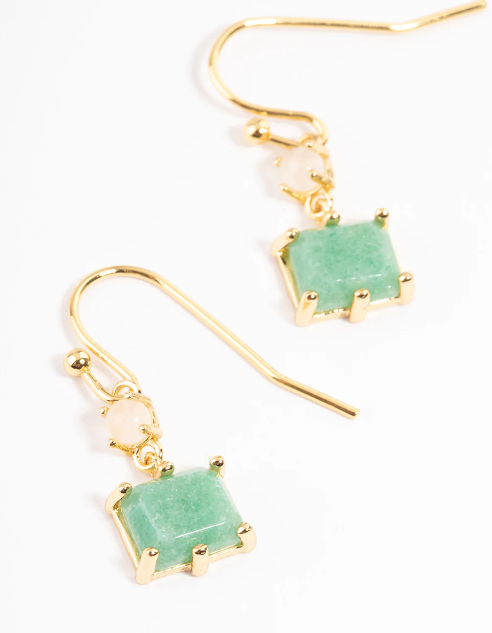 Gold Plated Watermelon Mini Drop Earrings - Image 2
