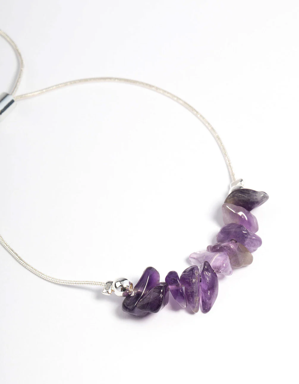Silver Plated Amethyst Toggle Bracelet - Image 2