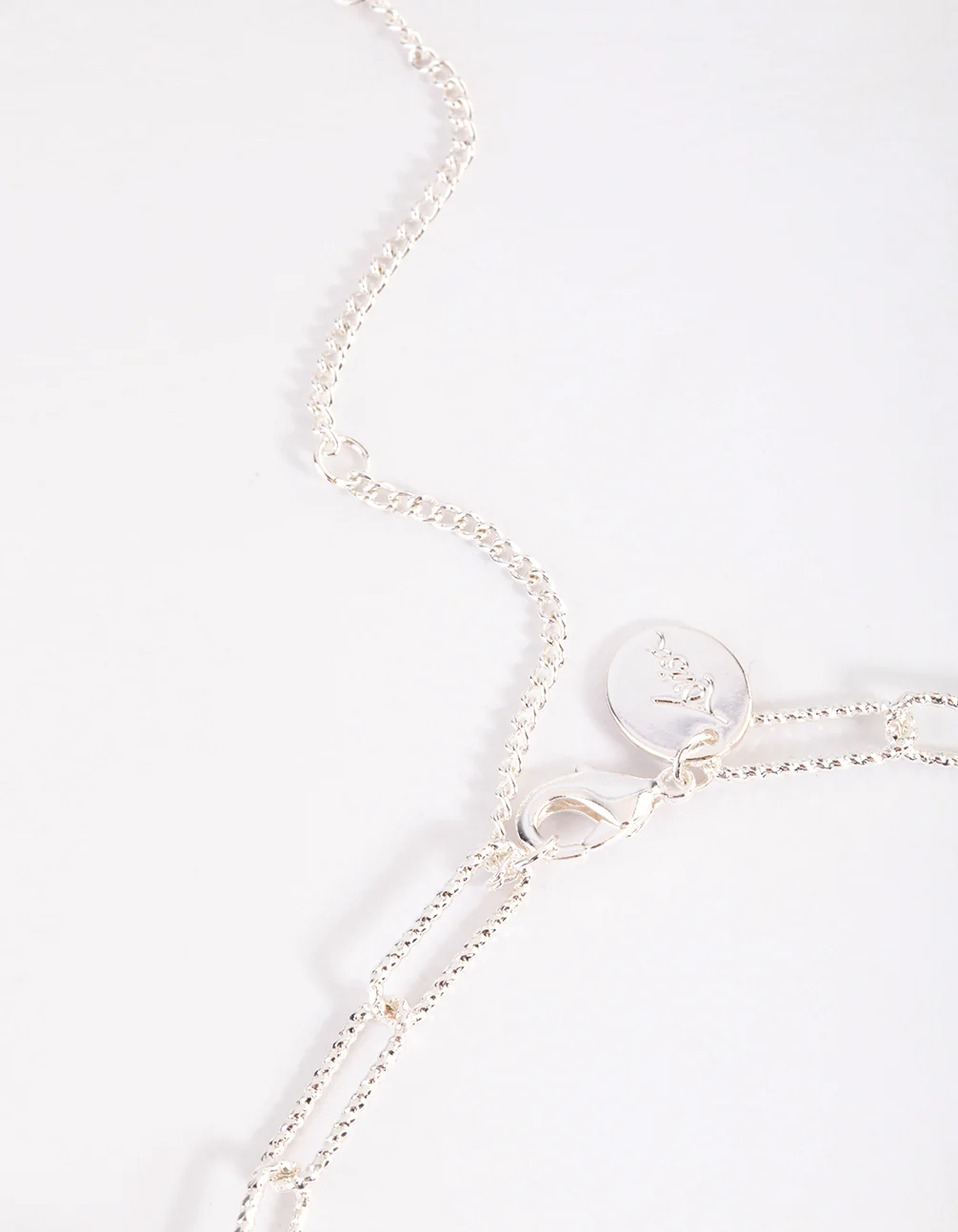 Silver Plated Amazonite Diamante Oval Chain Necklace - Image 3