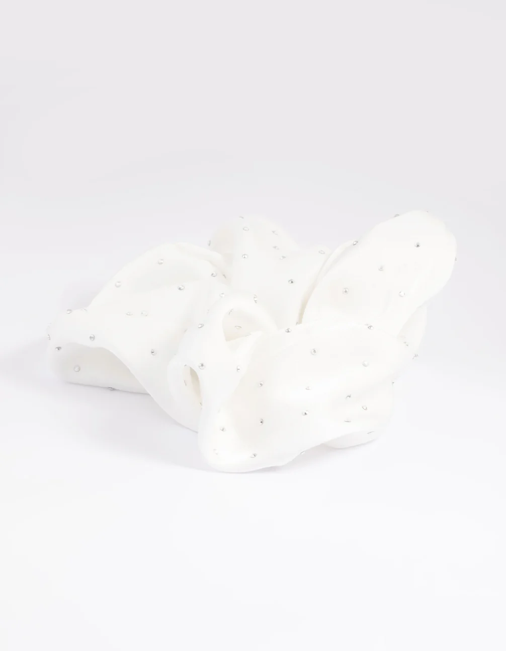 White Diamante Scrunchie