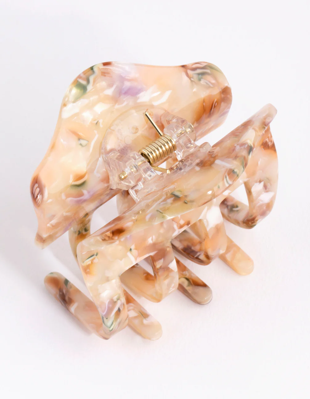 Acrylic Cream Marble Small Clip - Image 2