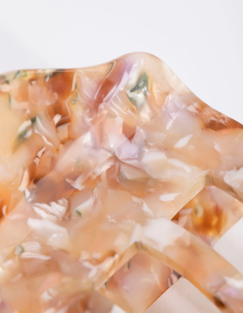 Acrylic Cream Marble Small Clip - Image 3