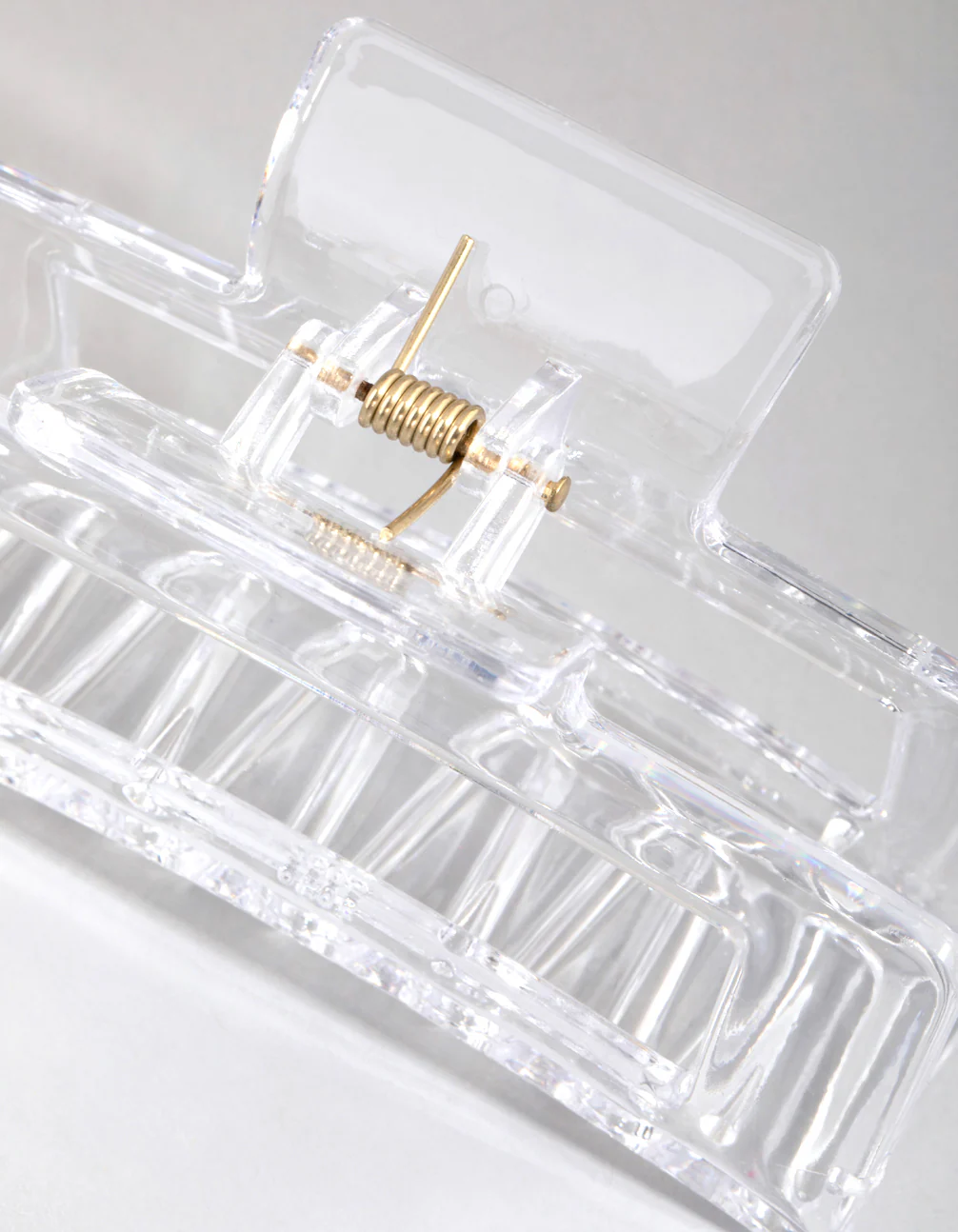 Large Rectangular Clear Hair Claw Clip - Image 3