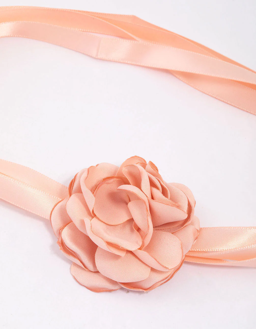 Blush Fabric Mini Ribbon Flower Choker - Image 2