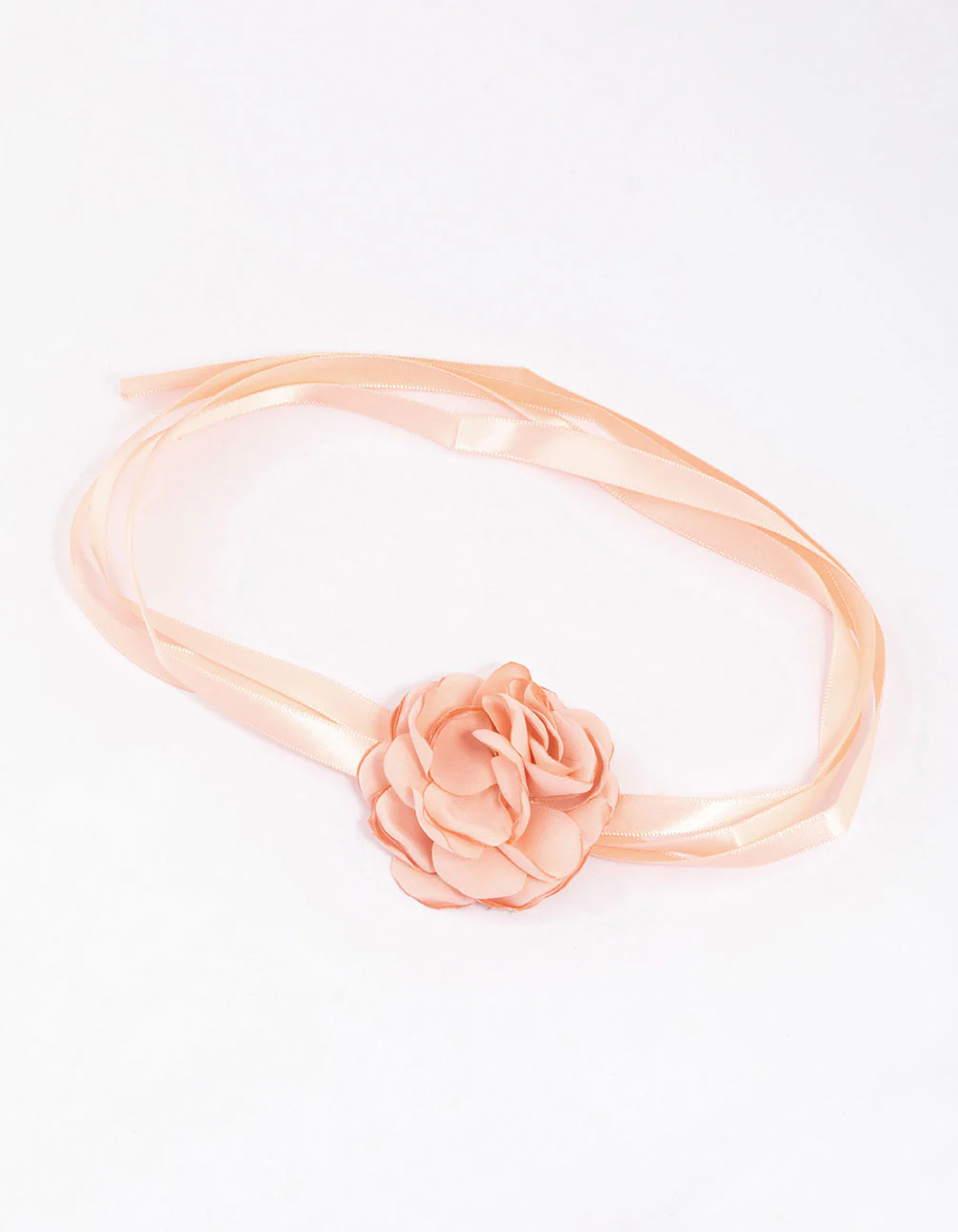 Blush Fabric Mini Ribbon Flower Choker - Image 3