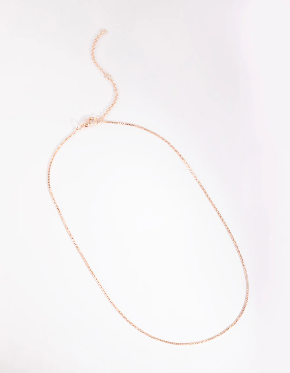 Rose Gold Plated Fine Chain Necklace - Image 2