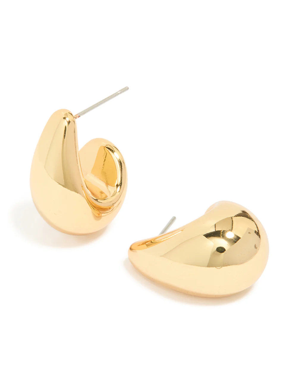 Gold Plated Bubble Drop Stud Earrings - Image 2