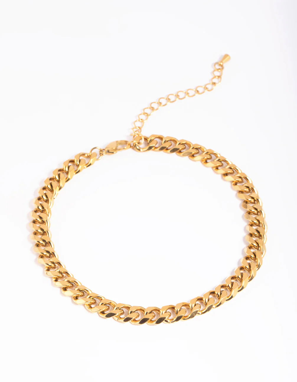 Waterproof Gold Plated Stainless Steel Curb Chain Anklet