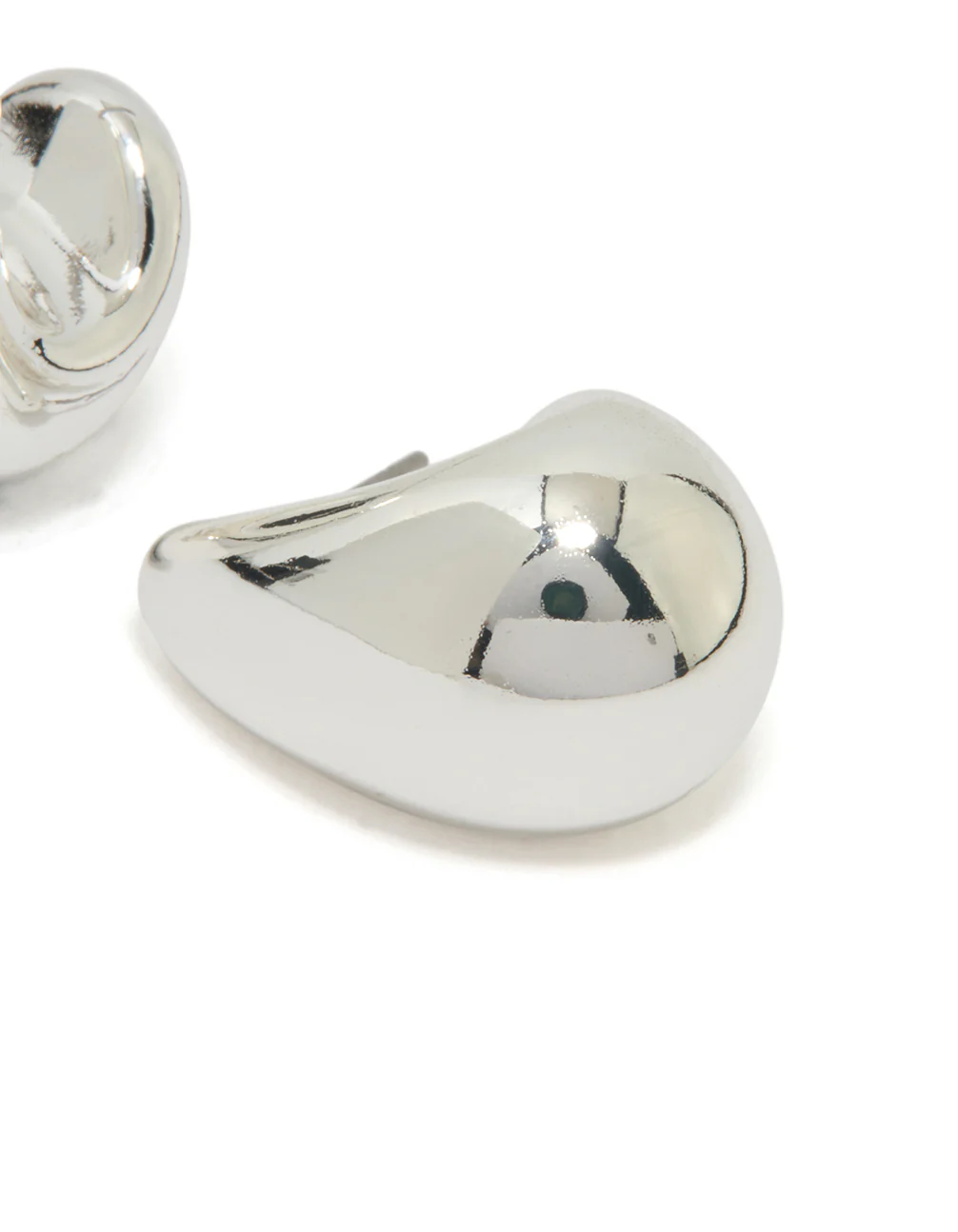 Silver Plated Bubble Drop Stud Earrings - Image 4