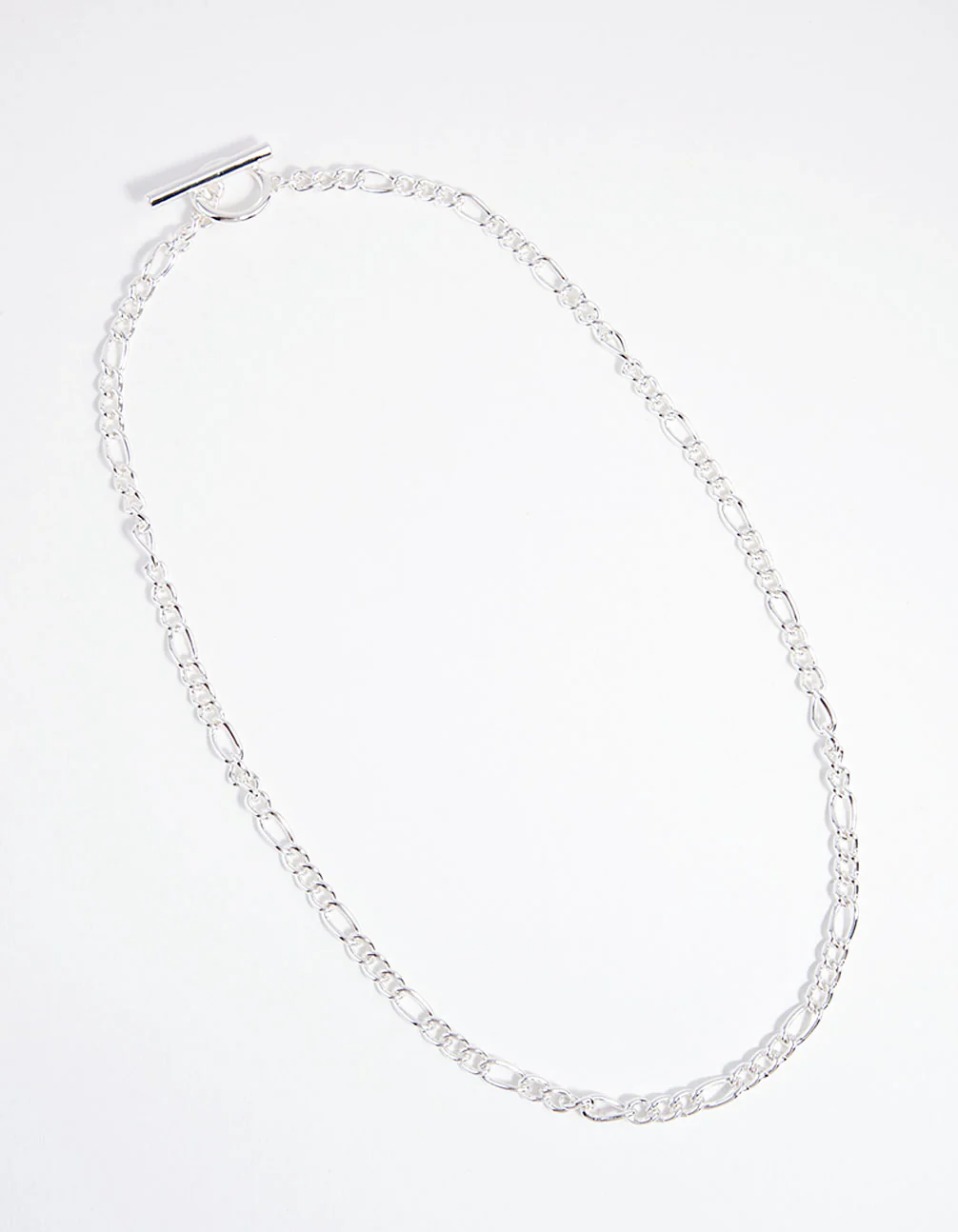 Silver Figaro T&O Necklace - Image 2