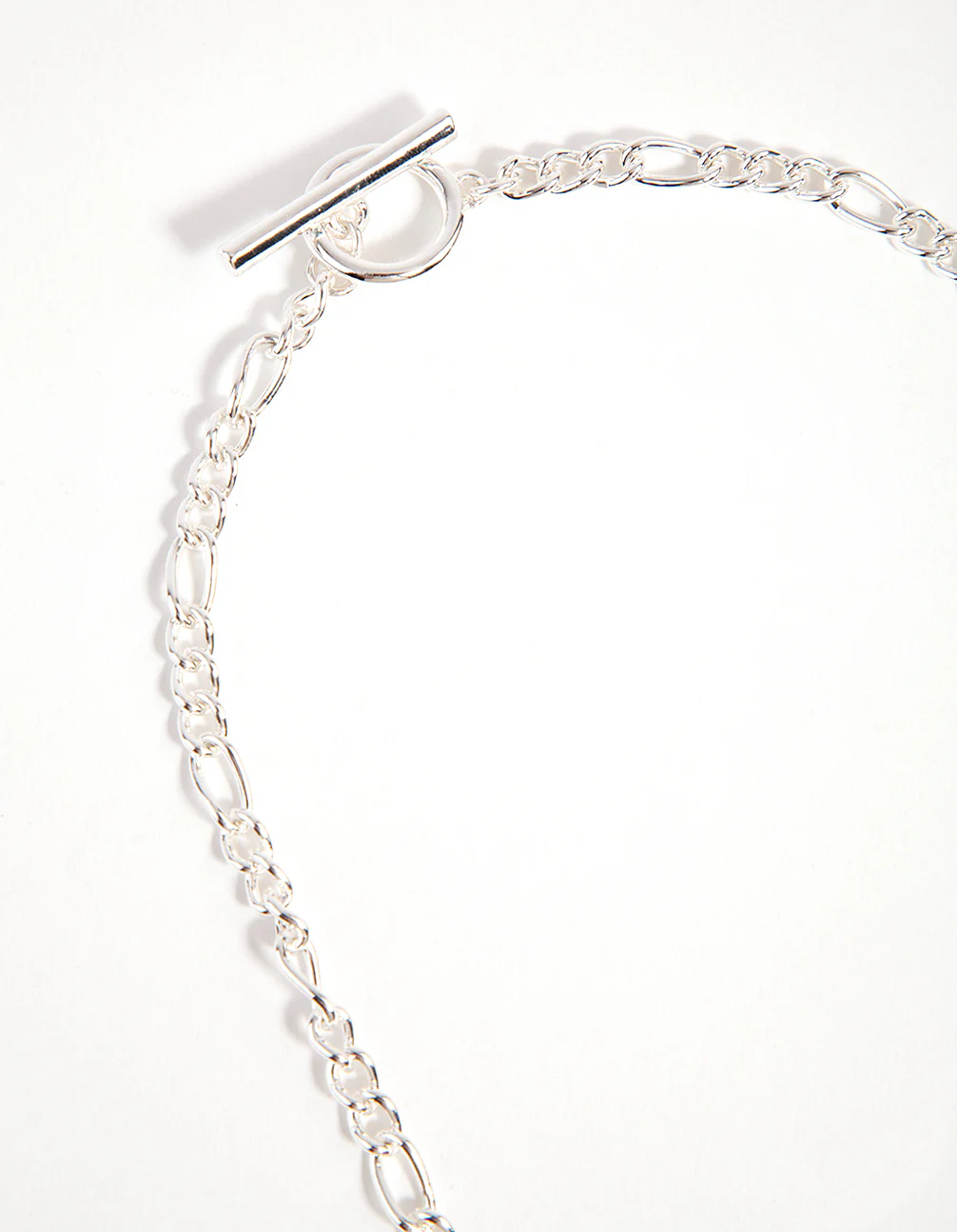 Silver Figaro T&O Necklace - Image 3