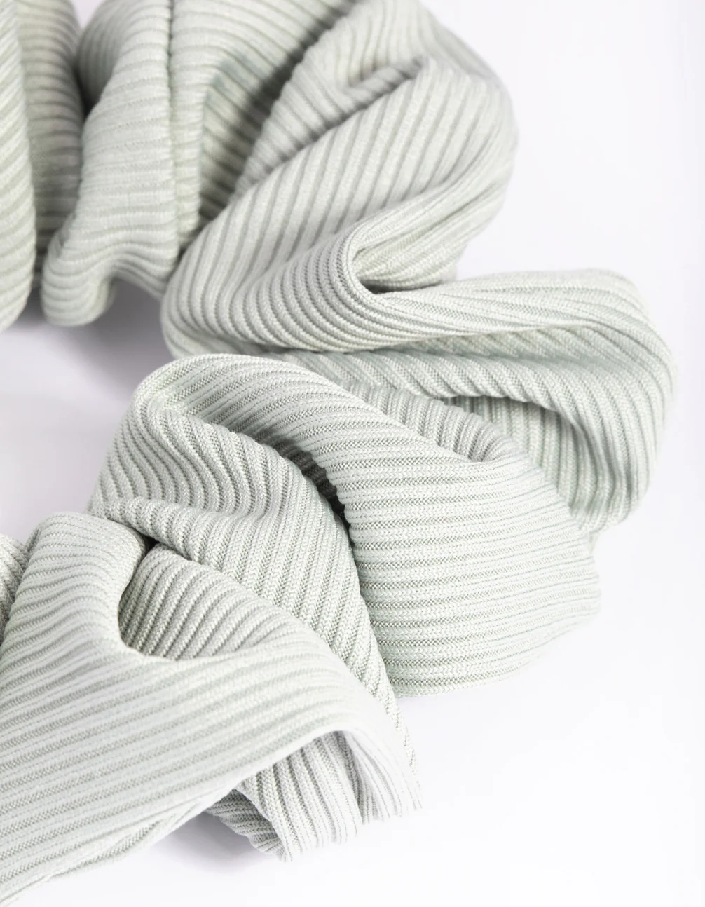 Sage Ribbed Scrunchie - Image 4