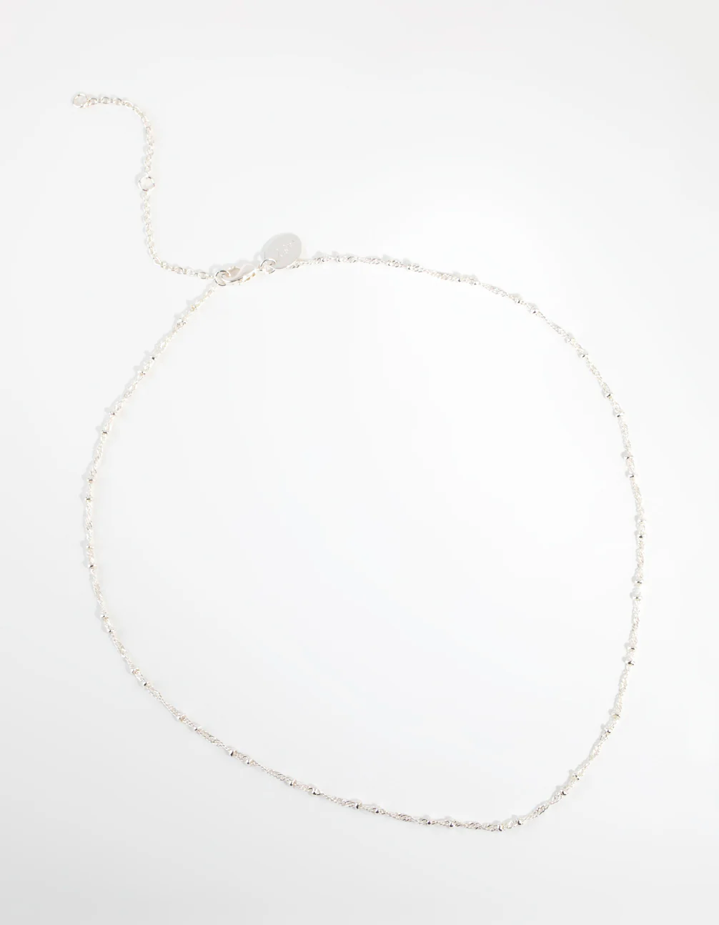 Silver Plated Ball & Twist Necklace - Image 2