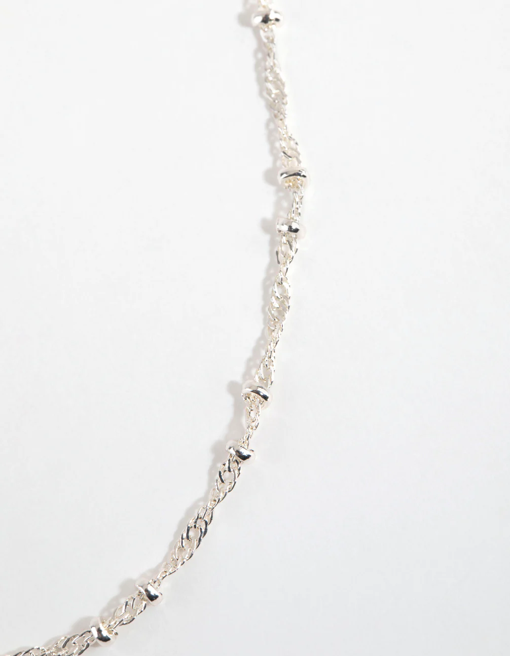 Silver Plated Ball & Twist Necklace - Image 3