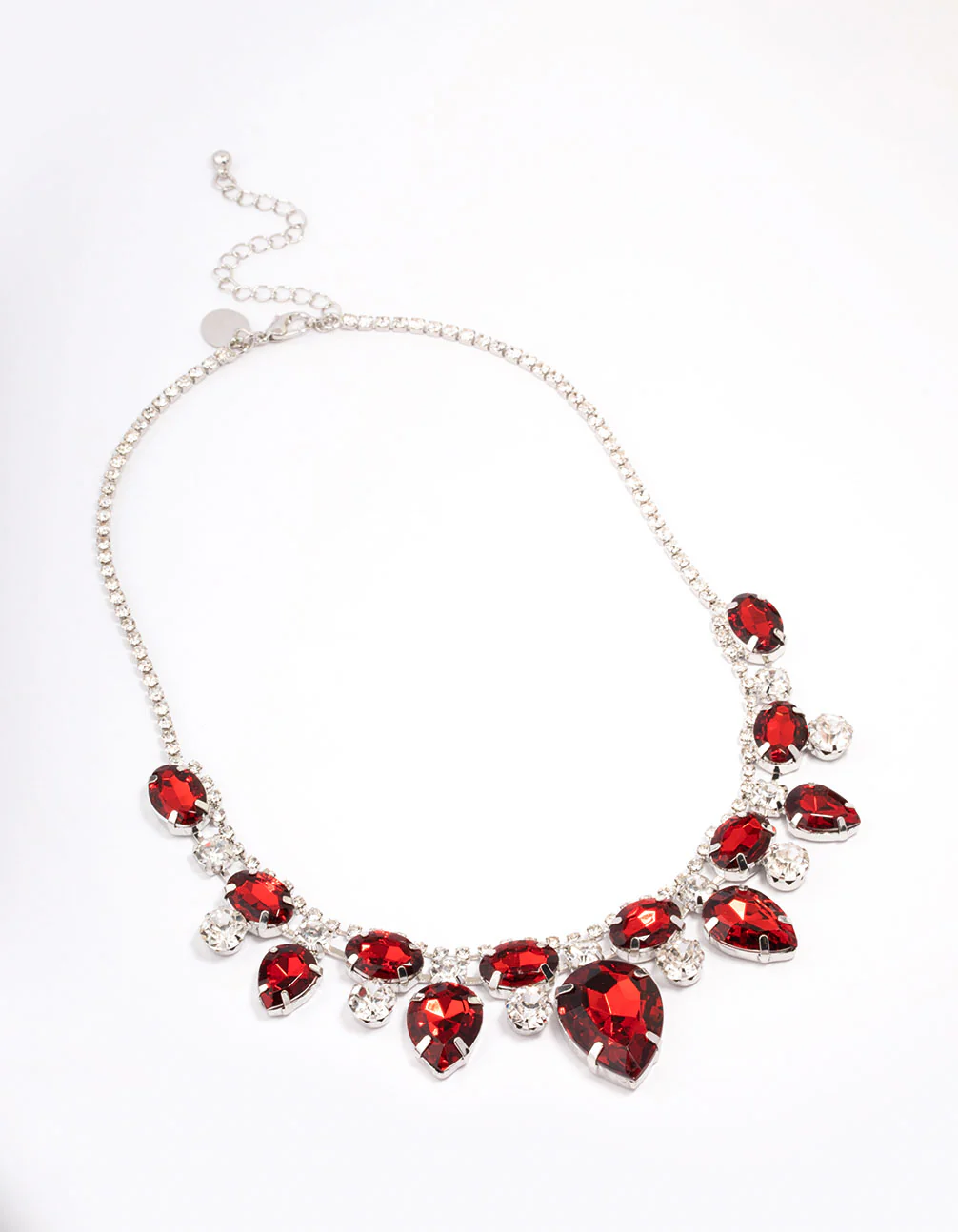 Red Multi Stone Short Necklace - Image 2