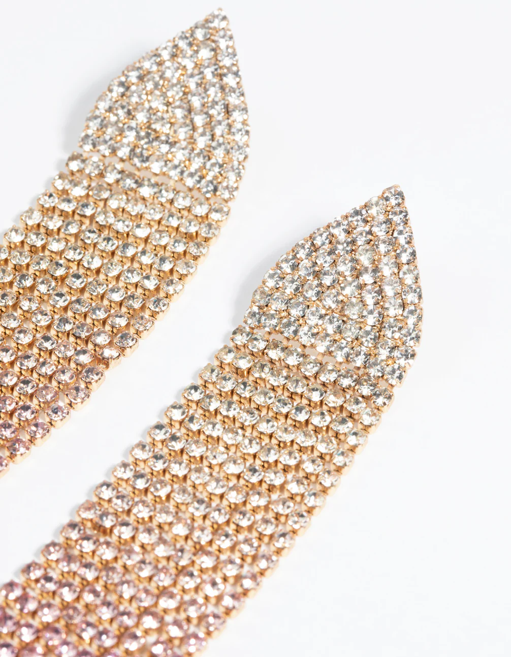 Red & Gold Diamante Earrings - Image 2