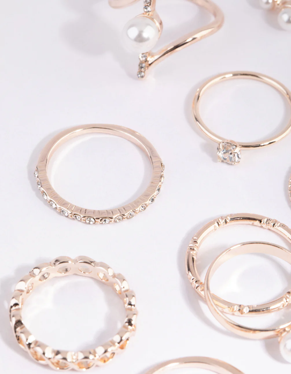 Rose Gold Statement Pearl Ring Pack - Image 2