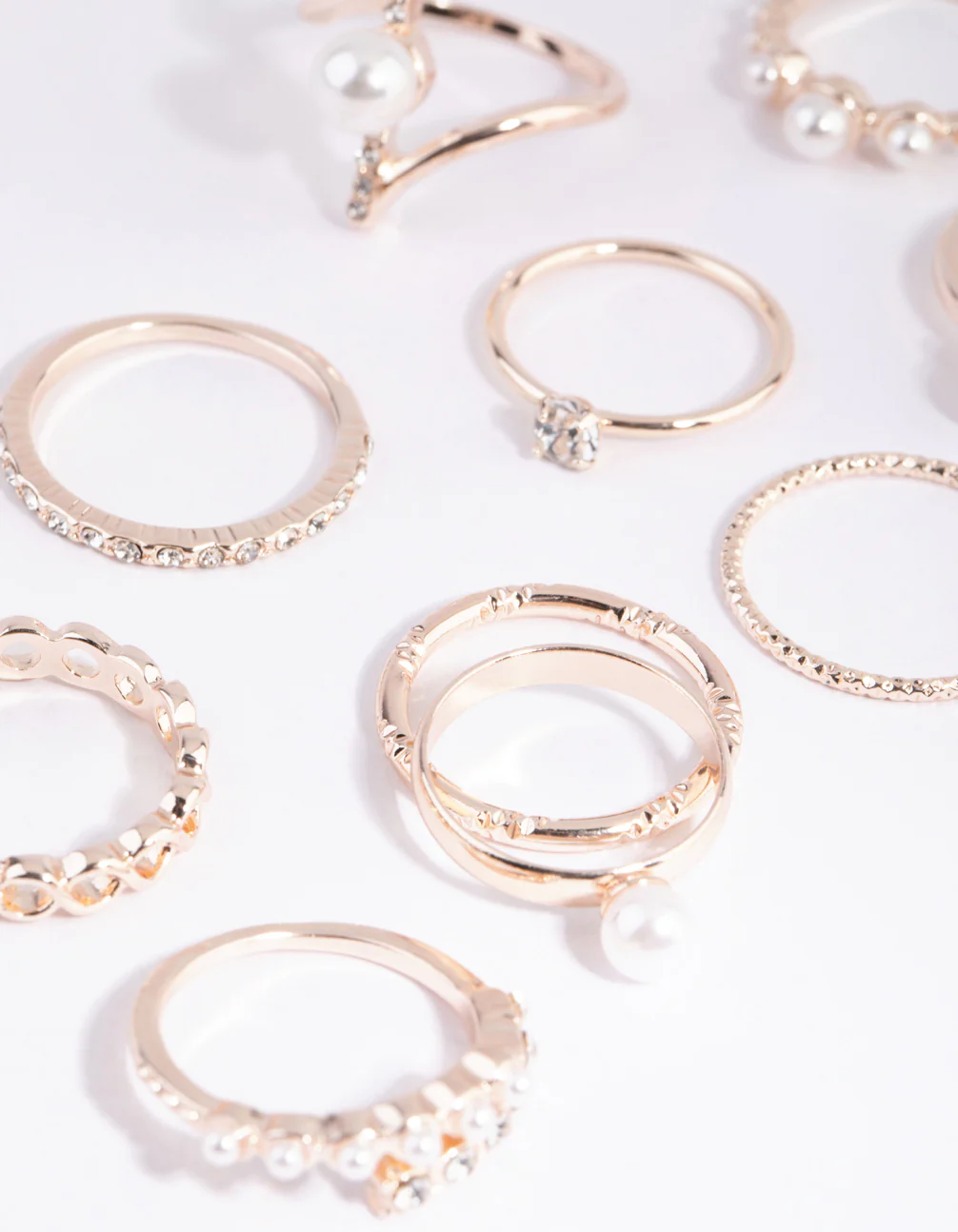 Rose Gold Statement Pearl Ring Pack - Image 3