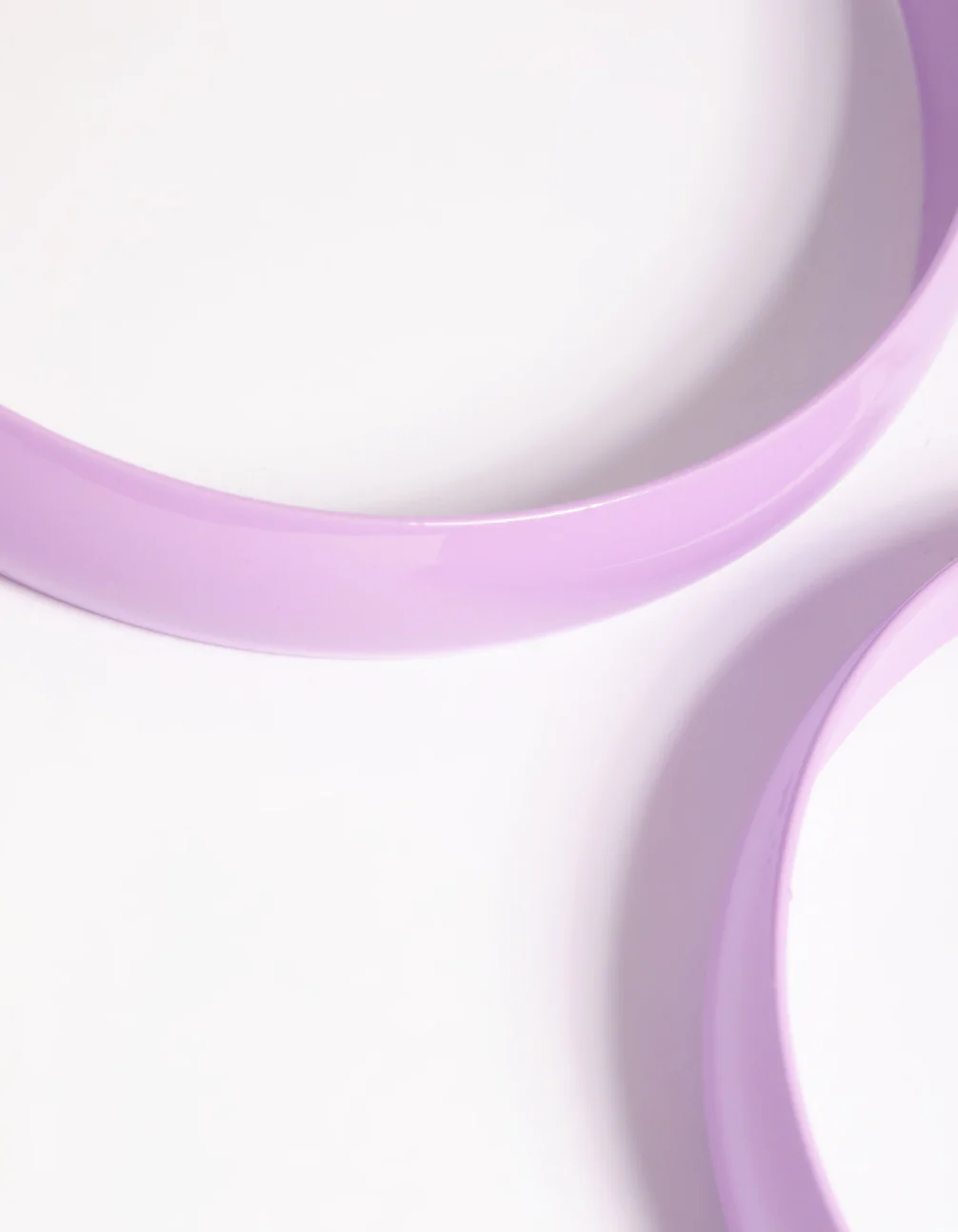 Purple Matte 60mm Hoop Earrings - Image 4
