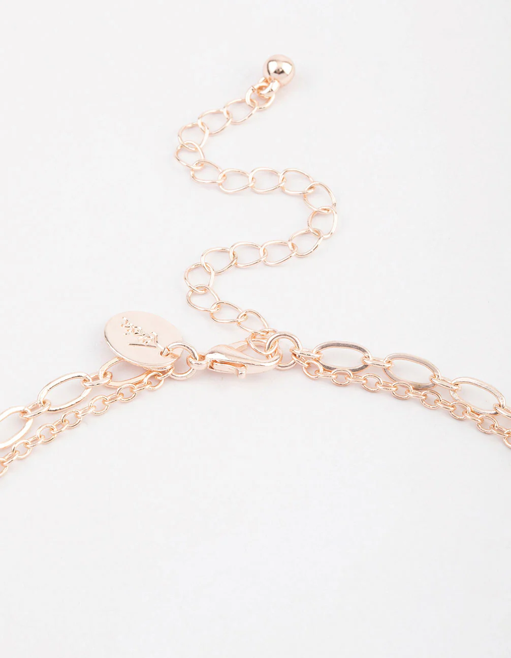 Rose Gold Beaded Shell Layered Necklace - Image 3