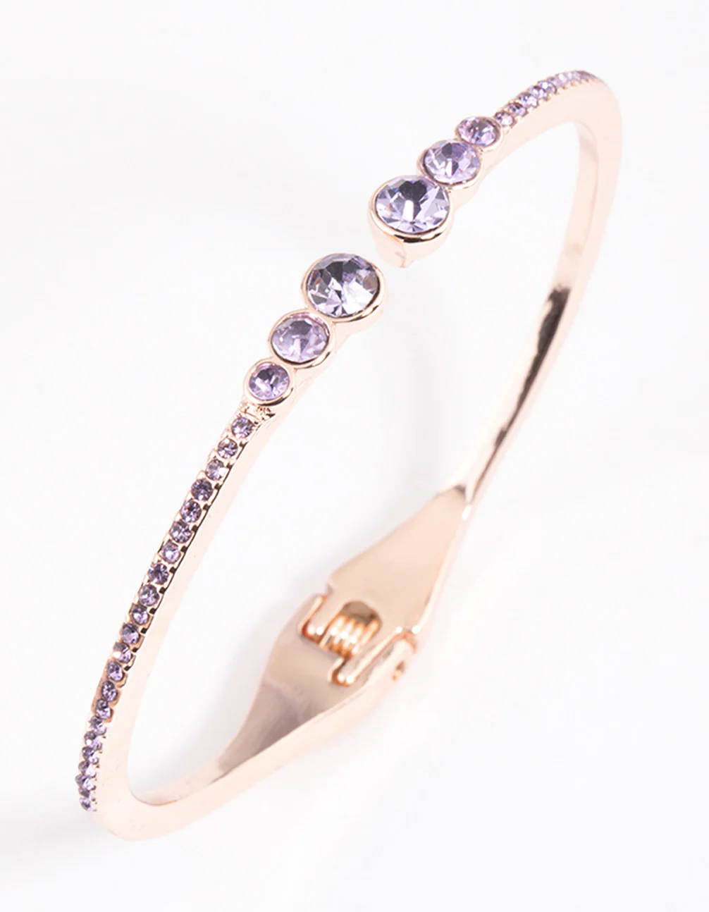 Rose Gold Circle Diamante Wrist Cuff - Image 2