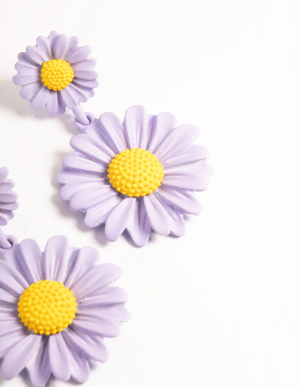 Rose Gold Double Daisy Earrings - Image 3