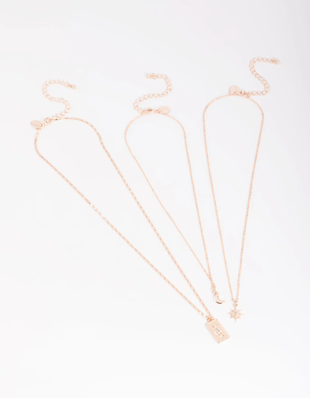 Rose Gold Moon Layered Necklace - Image 3