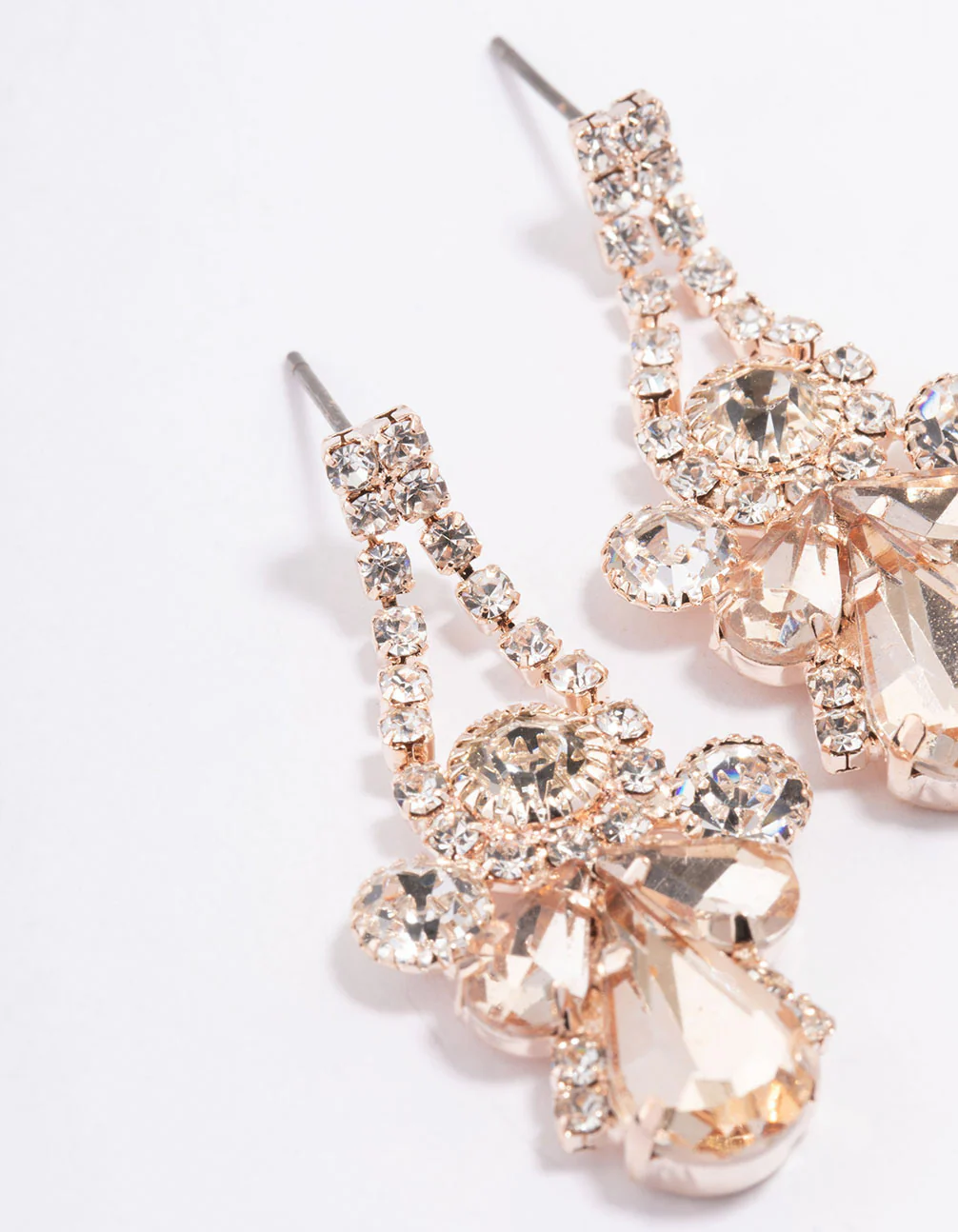Rose Gold Angel Mini Drop Earrings - Image 2
