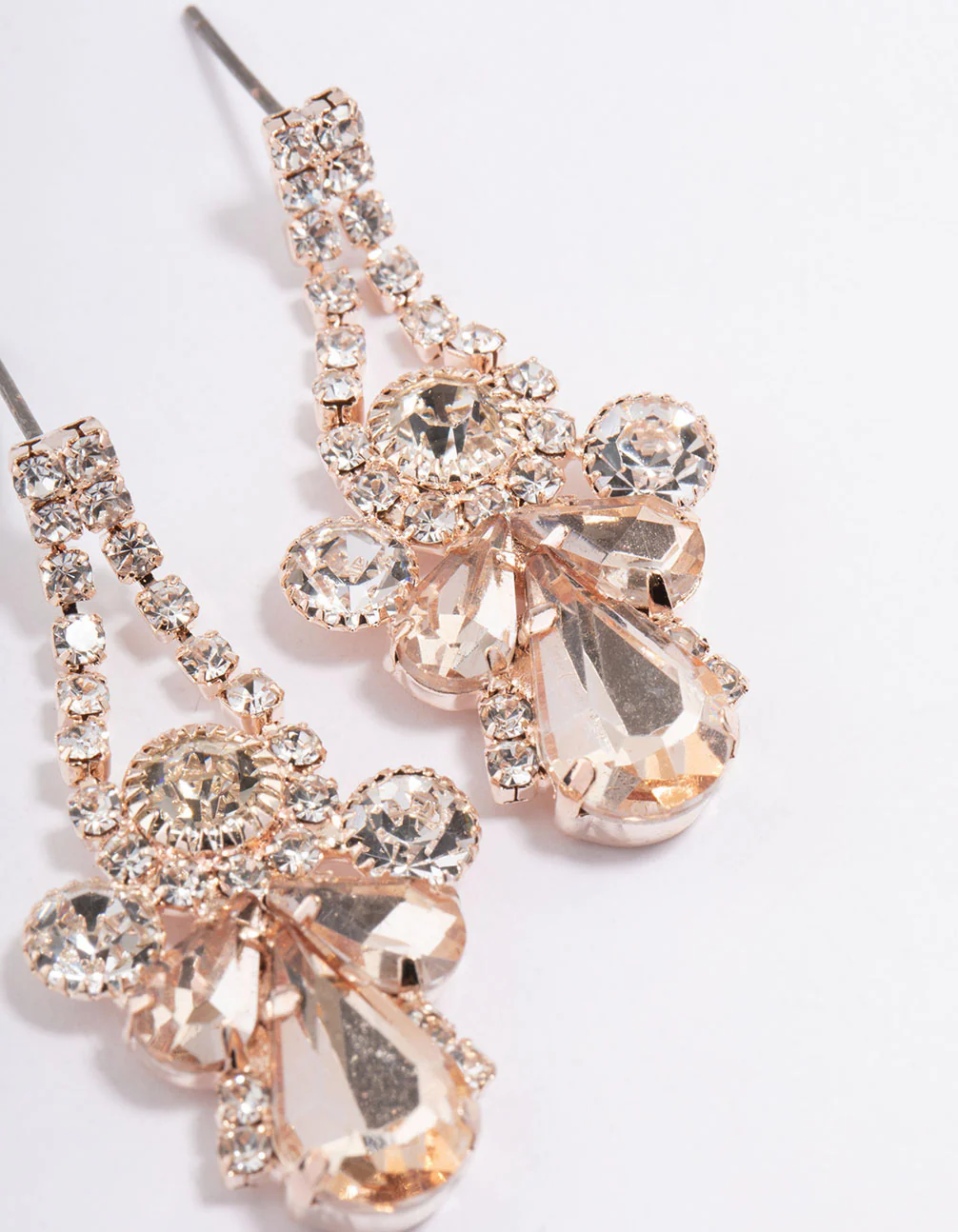 Rose Gold Angel Mini Drop Earrings - Image 3