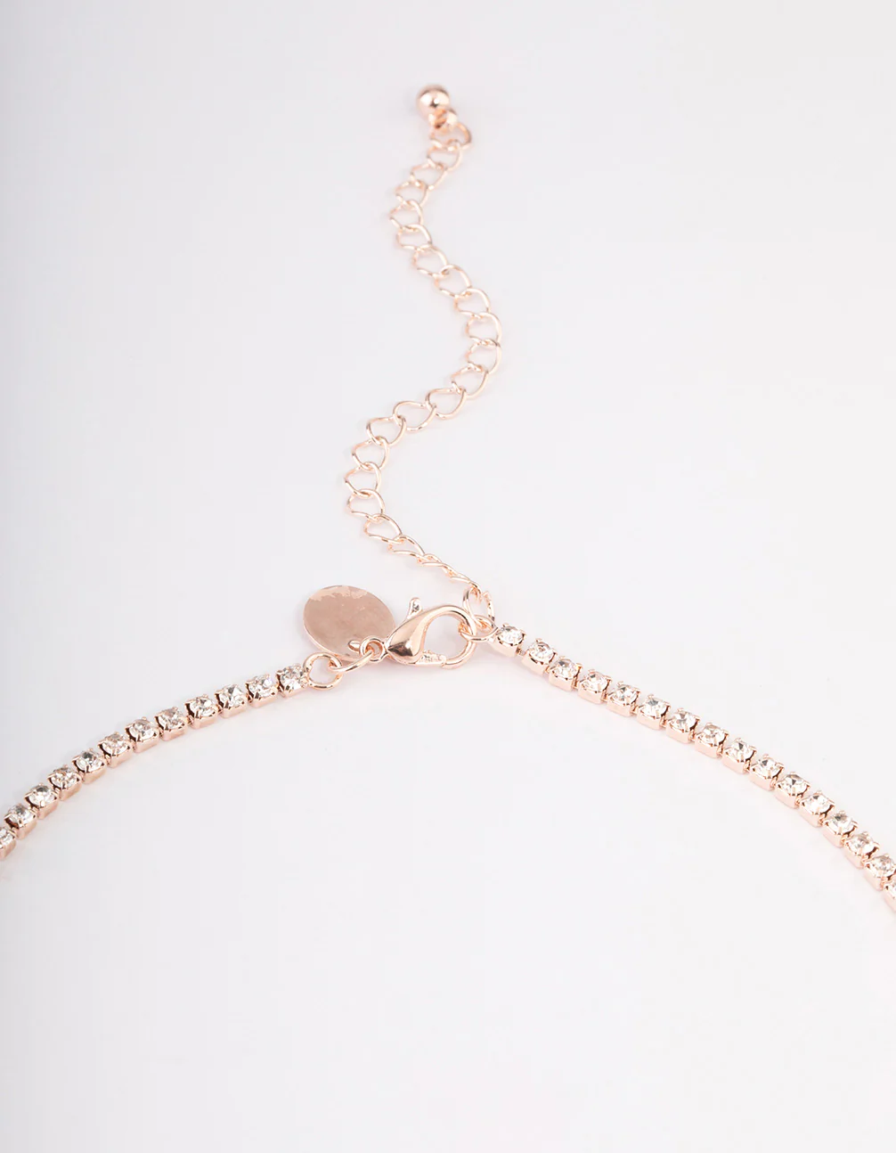 Rose Gold Diamante Butterfly Drop Choker - Image 3