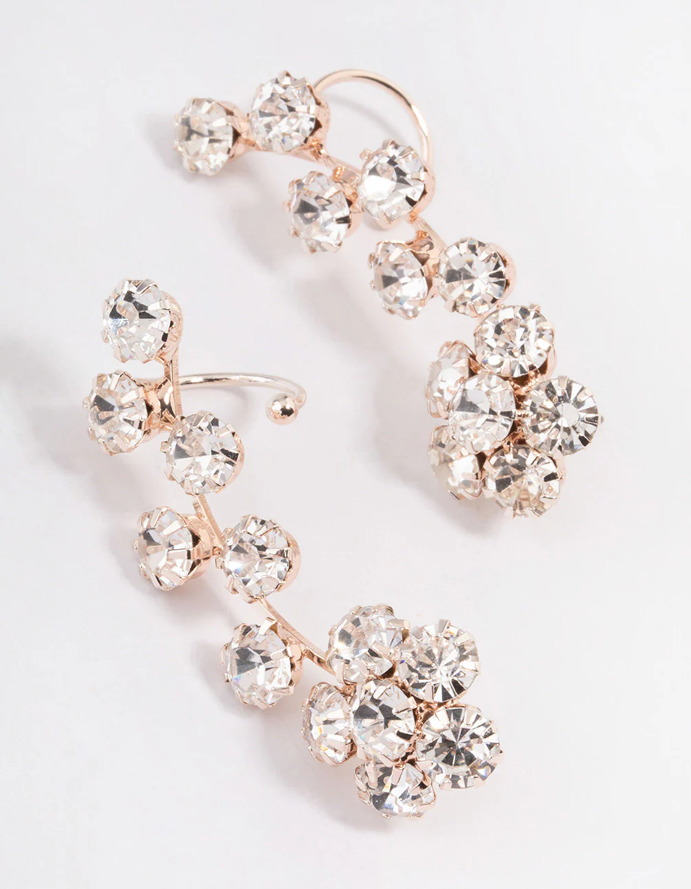 Rose Gold Flower Vine Earring Cuff