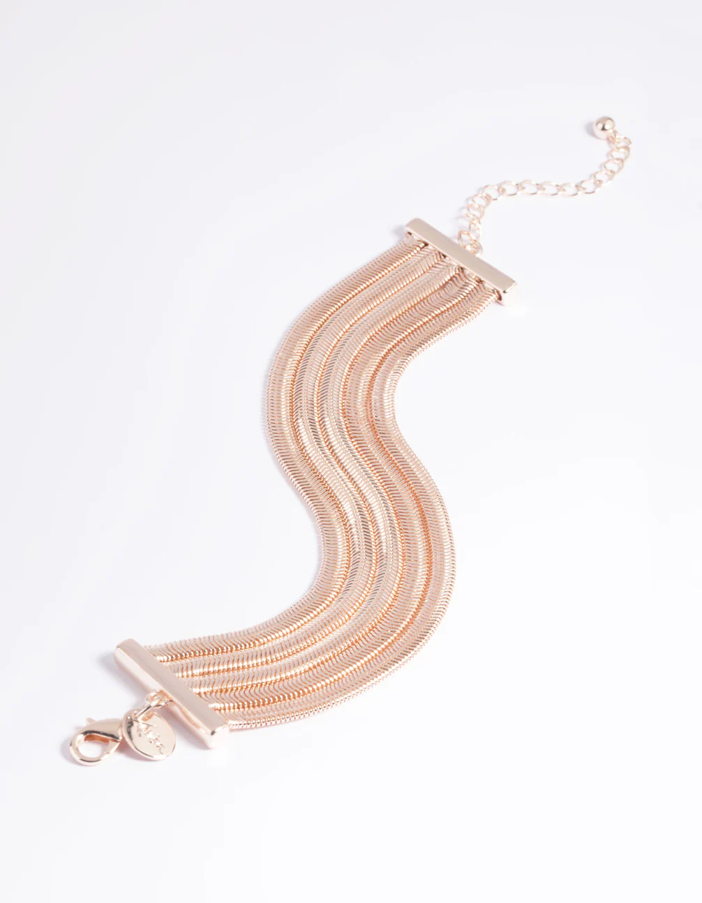 Rose Gold Snake Chain Layered Bracelet - Image 2