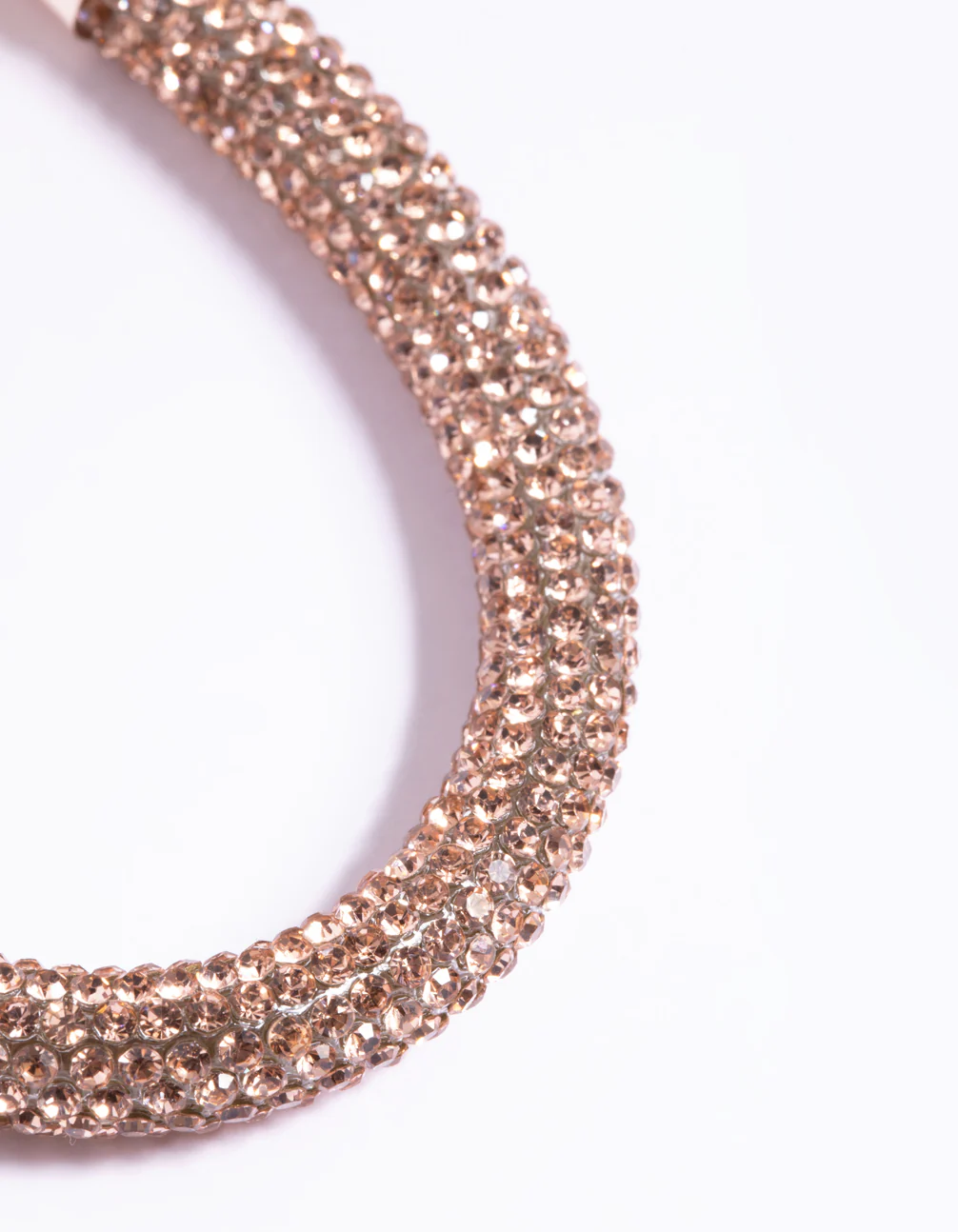 Rose Gold Skinny Diamante Tube Bracelet - Image 4