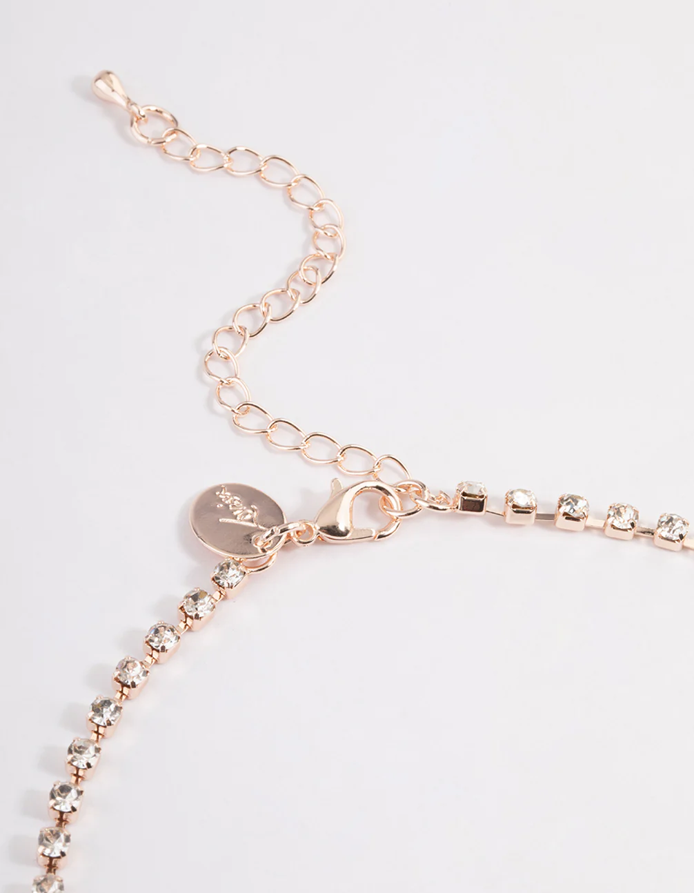 Rose Gold Trio Diamante Earring & Necklace Set - Image 3