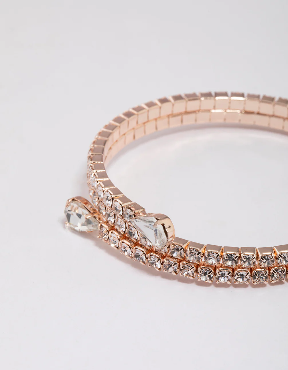 Rose Gold Wrapped Pear Stone Bangle - Image 3