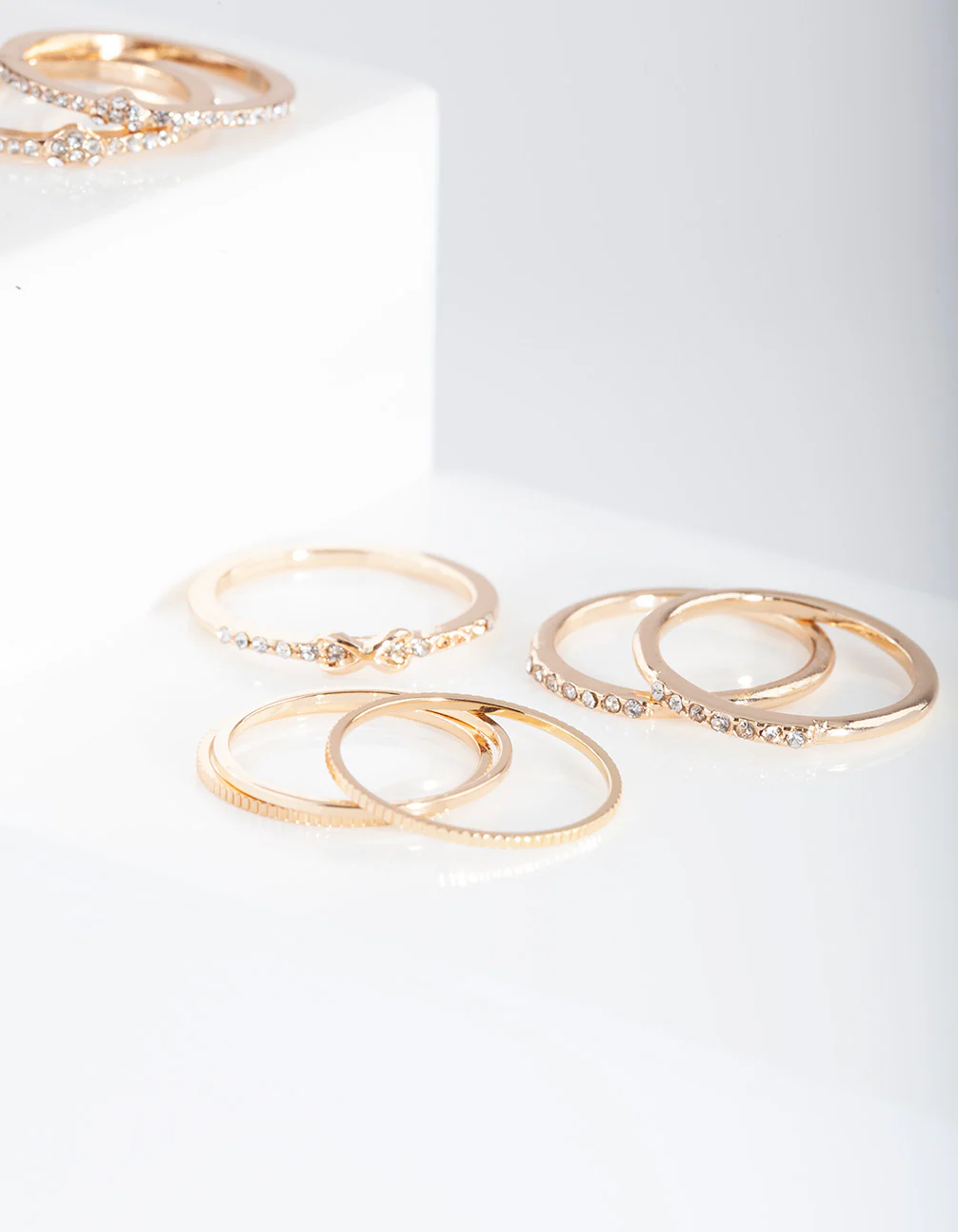 Gold Eternal Diamante Ring Pack - Image 3