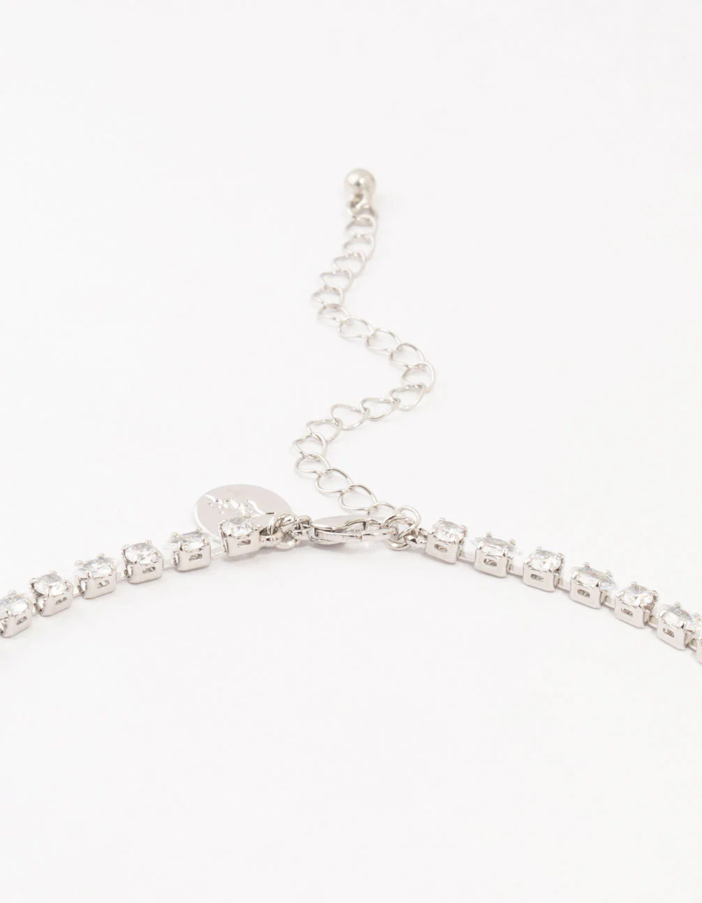 Silver Cubic Zirconia Y-Necklace - Image 3